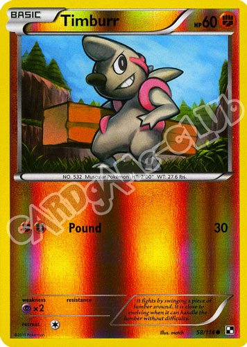 058 / 114 Timburr comune foil reverse (EN) -NEAR MINT-