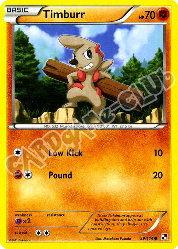 059 / 114 Timburr comune (EN) -NEAR MINT-