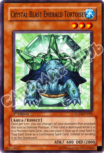 FOTB-EN003 Crystal Beast Emerald Tortoise comune 1st Edition (EN) -NEAR MINT-