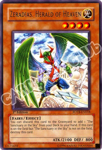 FOTB-EN018 Zeradias, Herald of Heaven rara 1st Edition (EN) -NEAR MINT-