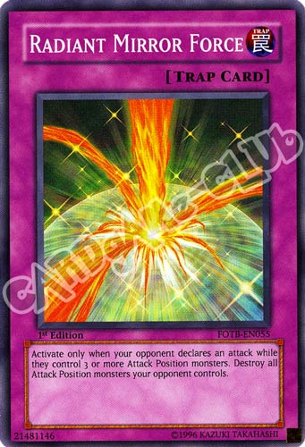 FOTB-EN055 Radiant Mirror Force super rara 1st Edition (EN) -NEAR MINT-