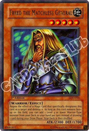 LOD-016 Freed the Matchless General ultra rara 1st Edition (EN) -NEAR MINT-