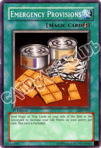 LOD-033 Emergency Provisions comune 1st Edition (EN) -NEAR MINT-