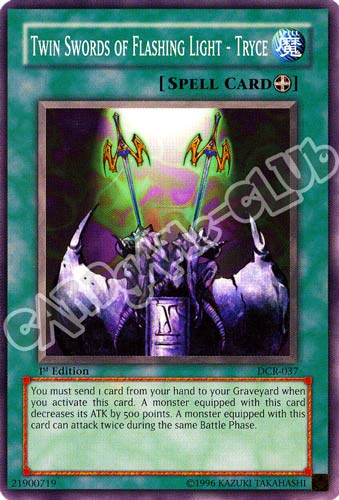DCR-037 Twin Swords of Flashing Light-Tryce comune 1st Edition (EN) -NEAR MINT-