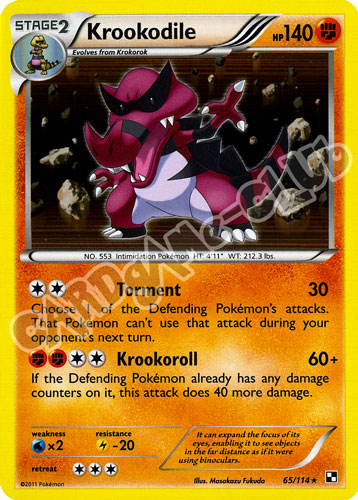 065 / 114 Krookodile rara foil (EN) -NEAR MINT-