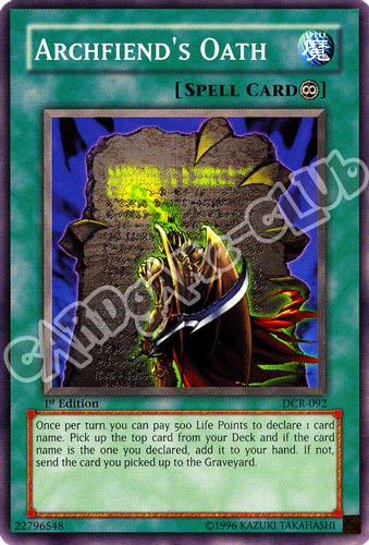 DCR-092 Archfiend's Oath comune 1st Edition (EN) -NEAR MINT-
