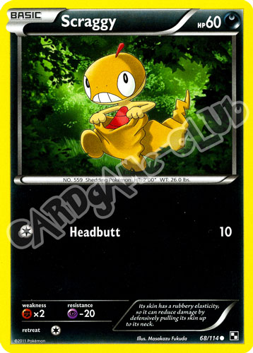 068 / 114 Scraggy comune (EN) -NEAR MINT-