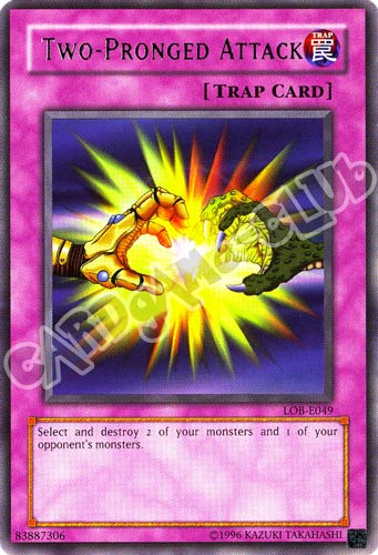LOB-E049 Two-Pronged Attack rara Unlimited (EN)