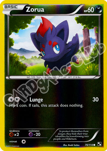 070 / 114 Zorua comune foil reverse (EN) -NEAR MINT-