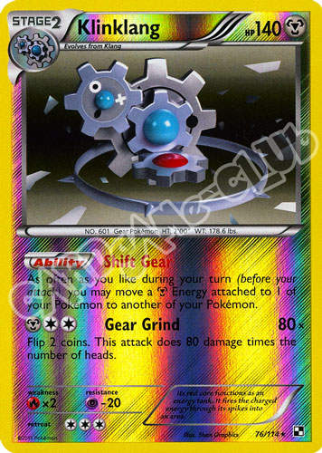 076 / 114 Klinklang rara foil reverse (EN) -NEAR MINT-