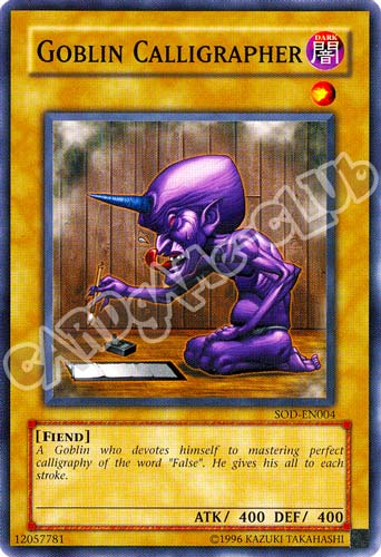 SOD-EN004 Goblin Calligrapher comune Unlimited (EN) -NEAR MINT-