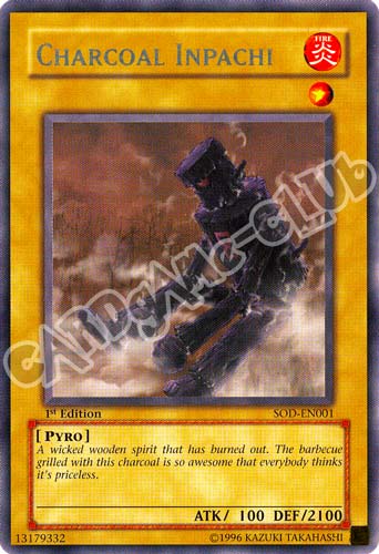 SOD-EN001 Charcoal Inpachi rara 1st Edition (EN) -NEAR MINT-