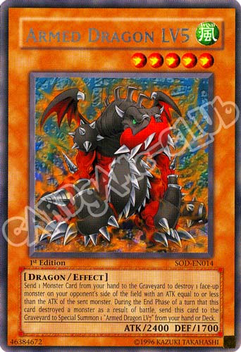 SOD-EN014 Armed Dragon LV5 rara 1st Edition (EN) -NEAR MINT-