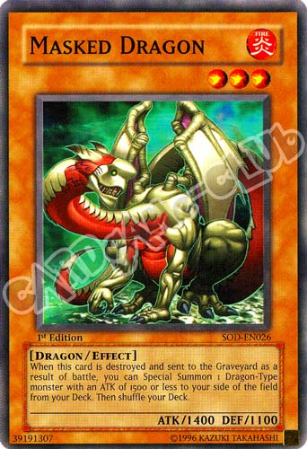 SOD-EN026 Masked Dragon comune 1st Edition (EN) -NEAR MINT-