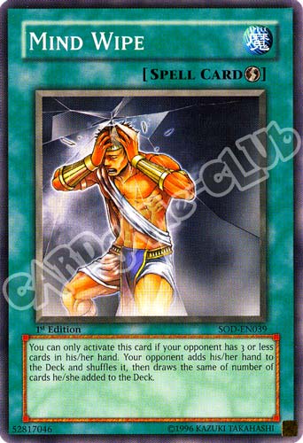SOD-EN039 Mind Wipe comune 1st Edition (EN) -NEAR MINT-
