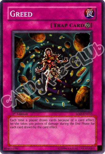 SOD-EN055 Greed super rara 1st Edition (EN) -NEAR MINT-