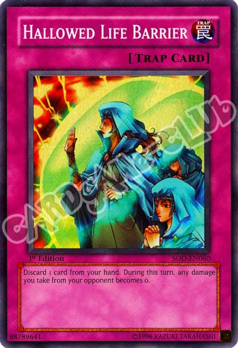 SOD-EN060 Hallowed Life Barrier super rara 1st Edition (EN) -NEAR MINT-