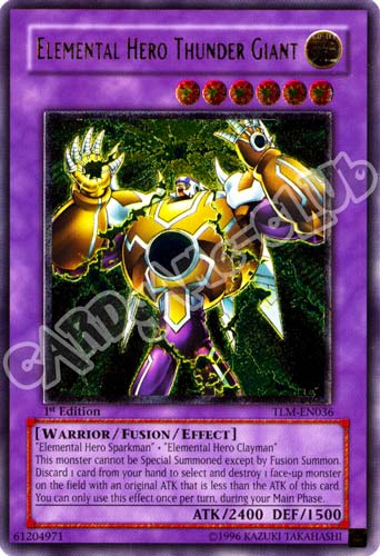 TLM-EN036 Elemental Hero Thunder Giant rara ultimate 1st Edition (EN) -NEAR MINT-