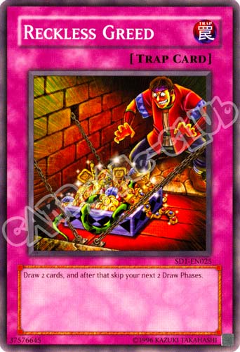 SD1-EN025 Reckless Greed comune Unlimited (EN) -NEAR MINT-