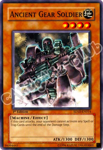 SD10-EN014 Ancient Gear Soldier comune 1st Edition (EN) -NEAR MINT-