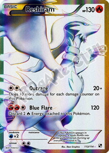 113 / 114 Reshiram ultra rara foil (EN) -NEAR MINT-