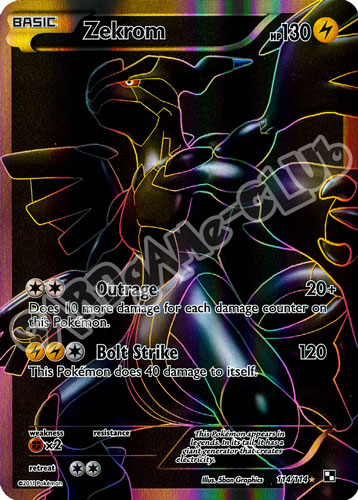 114 / 114 Zekrom ultra rara foil (EN) -NEAR MINT-
