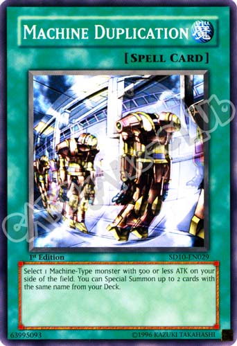 SD10-EN029 Machine Duplication comune 1st Edition (EN) -NEAR MINT-