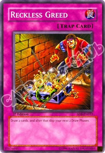 SD8-EN033 Reckless Greed comune 1st Edition (EN) -NEAR MINT-