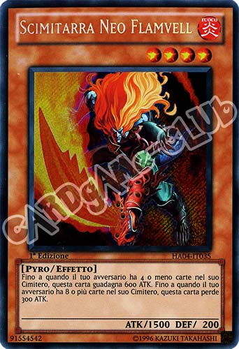 HA04-IT035 Scimitarra Neo Flamvell rara segreta 1a Edizione (IT)  -GOOD-