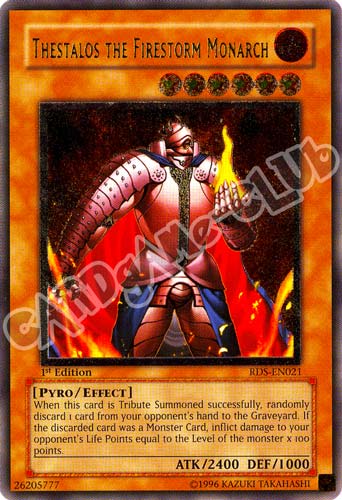 RDS-EN021 Thestalos the Firestorm Monarch super rara 1st Edition (EN) -NEAR MINT-