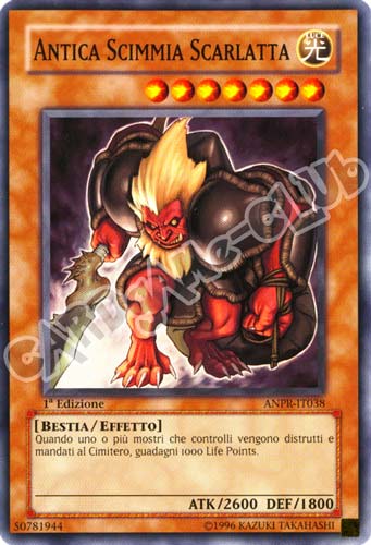 ANPR-IT038 Antica Scimmia Scarlatta comune 1a Edizione (IT) -NEAR MINT-