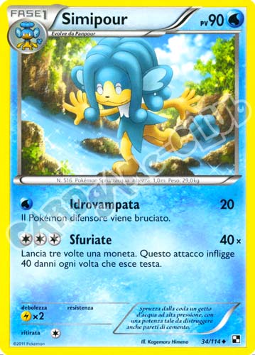 034 / 114 Simipour non comune (IT) -NEAR MINT-