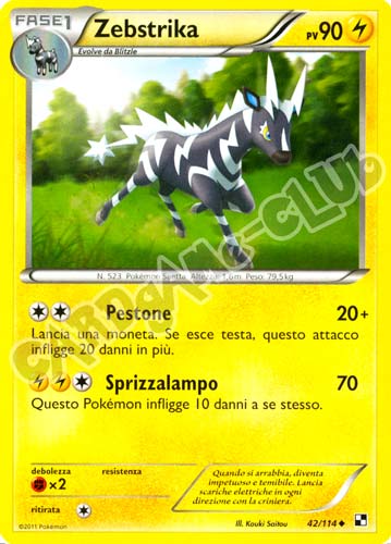042 / 114 Zebstrika non comune (IT) -NEAR MINT-