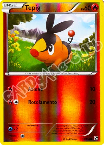 015 / 114 Tepig comune foil reverse (IT) -NEAR MINT-