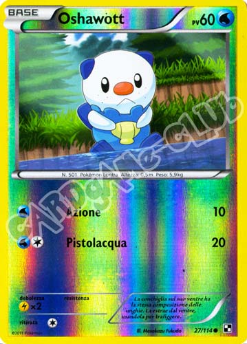 027 / 114 Oshawott comune foil reverse (IT) -NEAR MINT-