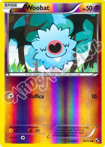 050 / 114 Woobat comune foil reverse (IT) -NEAR MINT-