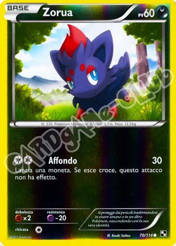 070 / 114 Zorua comune foil reverse (IT) -NEAR MINT-