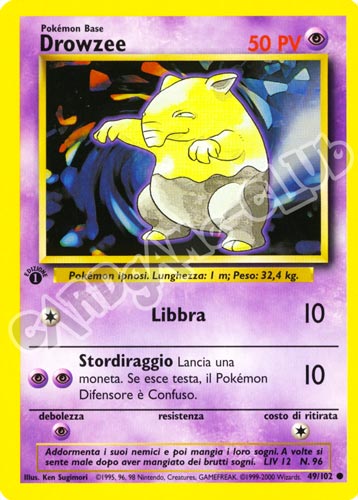 049 / 102 Drowzee comune 1a edizione (IT) -NEAR MINT-