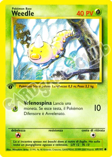 069 / 102 Weedle comune 1a edizione (IT) -NEAR MINT-