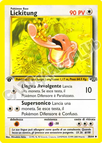 38 / 64 Lickitung non comune 1a edizione (IT) -NEAR MINT-