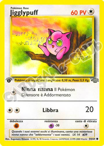 54 / 64 Jigglypuff comune 1a edizione (IT) -NEAR MINT-