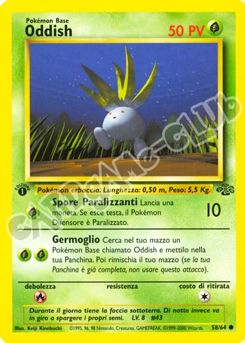 58 / 64 Oddish comune 1a edizione (IT) -NEAR MINT-