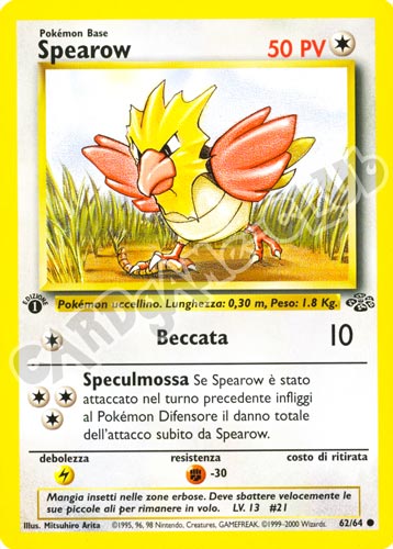 62 / 64 Spearow comune 1a edizione (IT) -NEAR MINT-