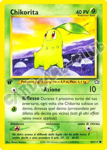 053 / 111 Chikorita Lv. 12 comune 1a edizione (IT) -NEAR MINT-