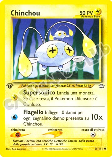 055 / 111 Chinchou comune 1a edizione (IT) -NEAR MINT-