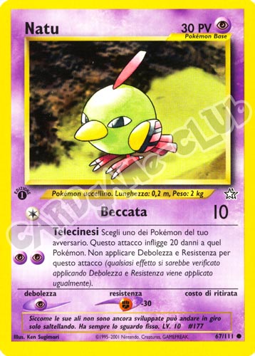 067 / 111 Natu comune 1a edizione (IT) -NEAR MINT-