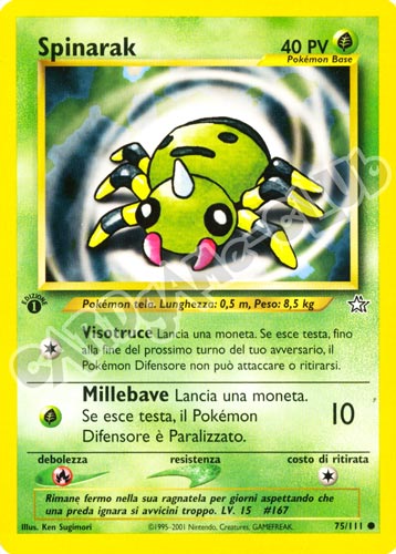 075 / 111 Spinarak comune 1a edizione (IT) -NEAR MINT-