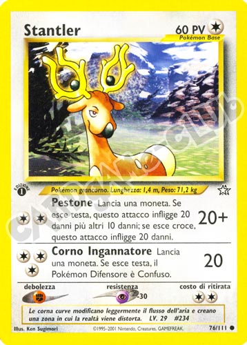 076 / 111 Stantler comune 1a edizione (IT) -NEAR MINT-