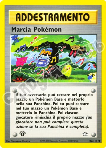 102 / 111 Marcia Pokemon comune 1a edizione (IT) -NEAR MINT-
