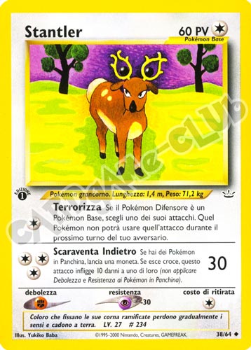 38 / 64 Stantler non comune 1a edizione (IT) -NEAR MINT-